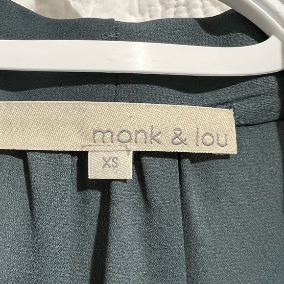 MONK & LOU Womens Green Cap Sleeve Shift Dress, Size X-Small, #312 - Picture 11 of 14